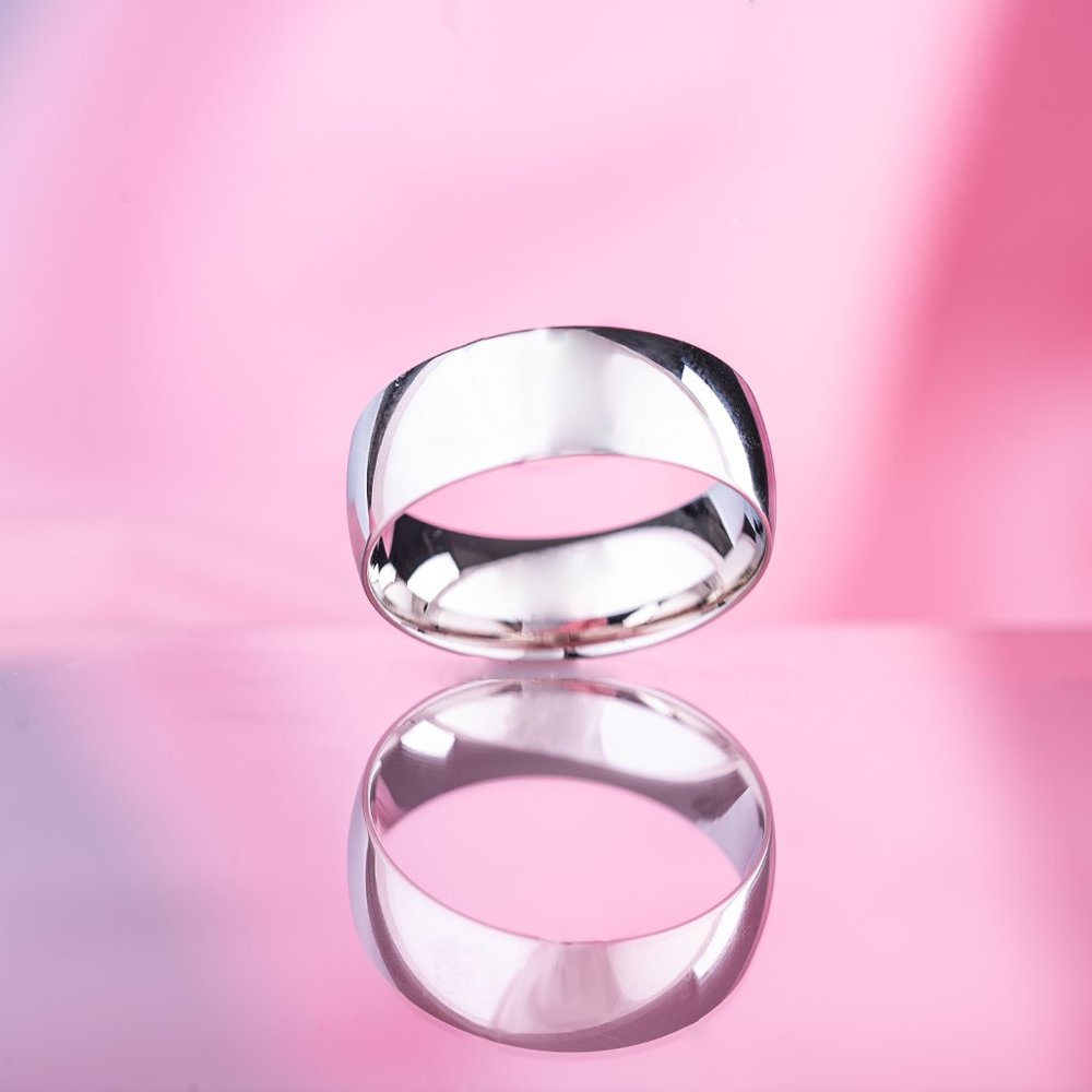 8mm Sterling Silver Band Style Ring